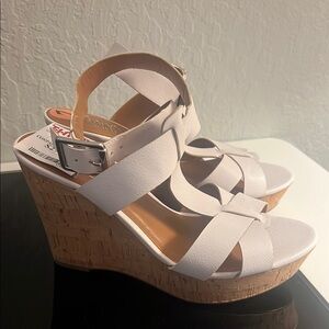 White Wedge Sandals
